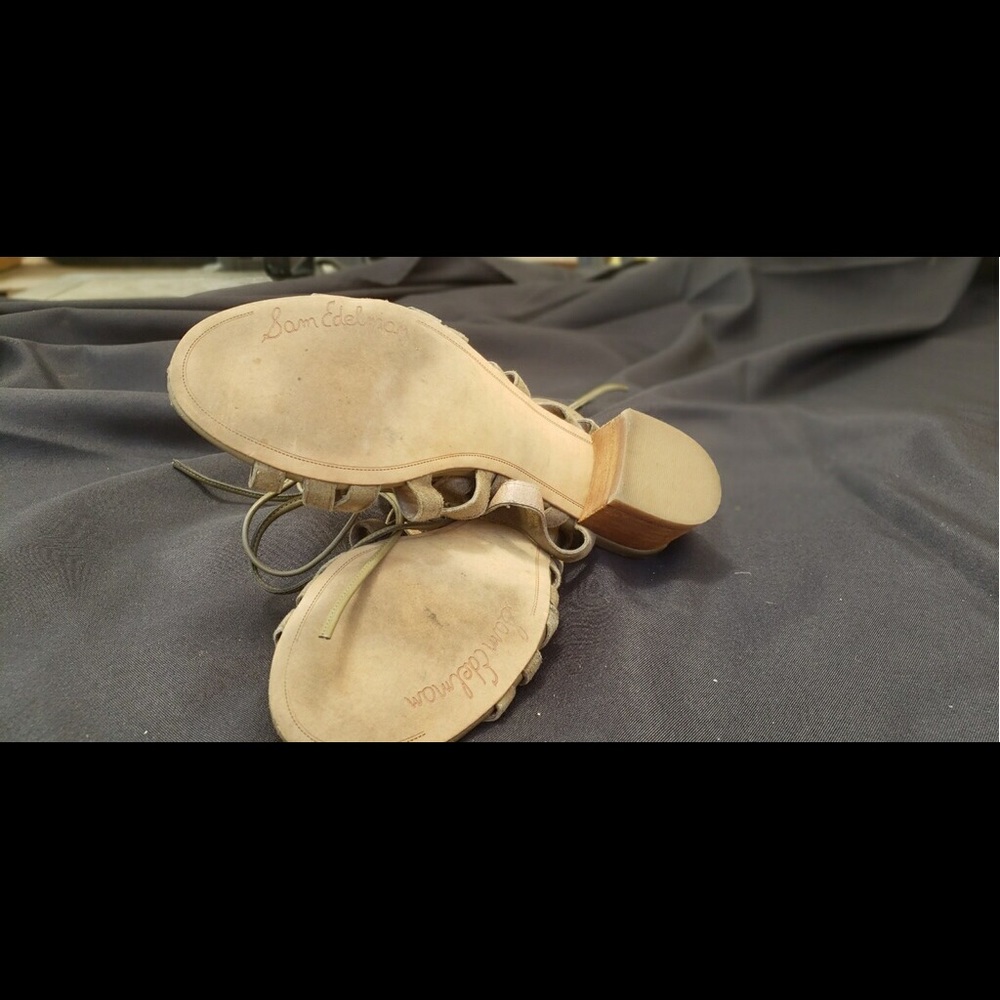 8M Sam Edelman Sandals Sage Green - Picture 4 of 4